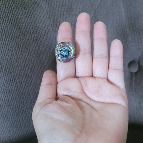 Sterling Silver🤍 Spherical Crystal  Ring💍 - NWOT - Picture 10 of 16